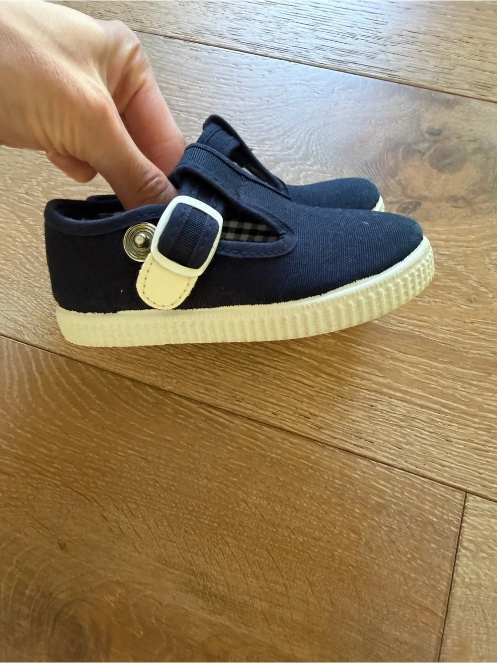Pepa London baby T bar Canvas Shoes